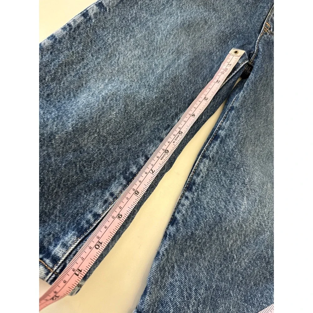 Gap‎ Denim Girls Blue Jean Overalls Size 4 Wide Leg Adjustable Ruffled Straps